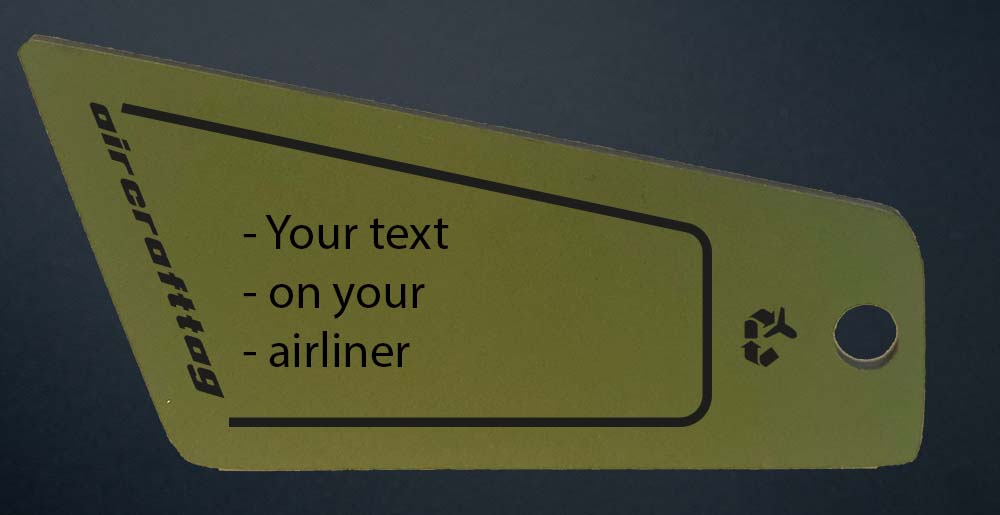 Personalize your aircrafttag