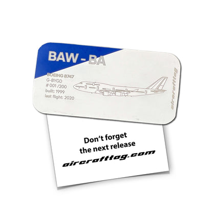 Magnet - Boeing 747 - British Airways - G-BYGD