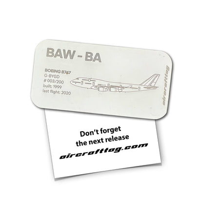 Magnet - Boeing 747 - British Airways - G-BYGD