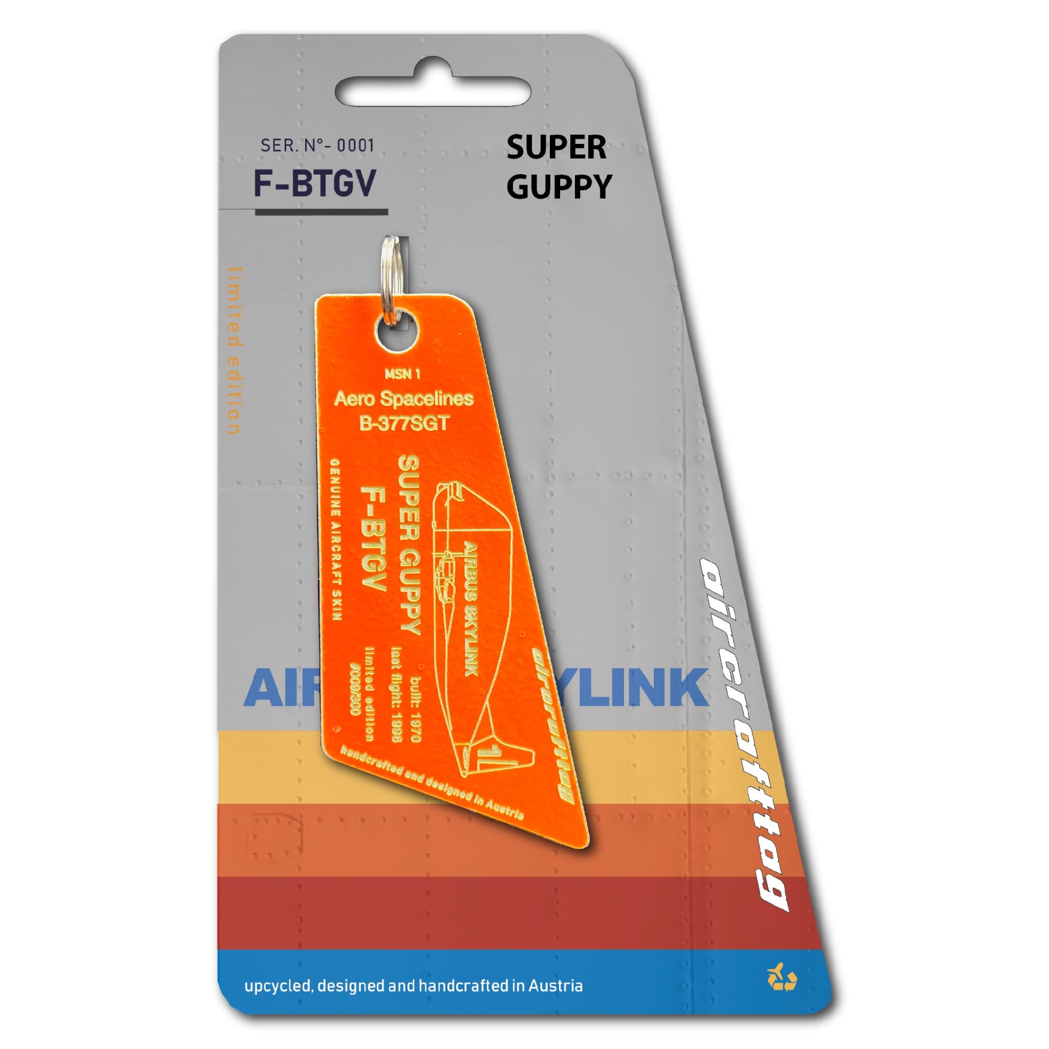 スーパーグッピー Aviationtag 橙色 The rare Super Guppy now a key and luggage tag — General