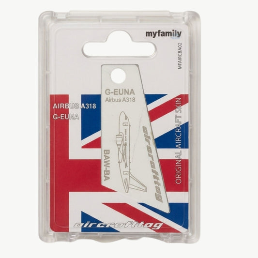 Aircrafttag Mini - British Airways - Airbus A318 - G-EUNA