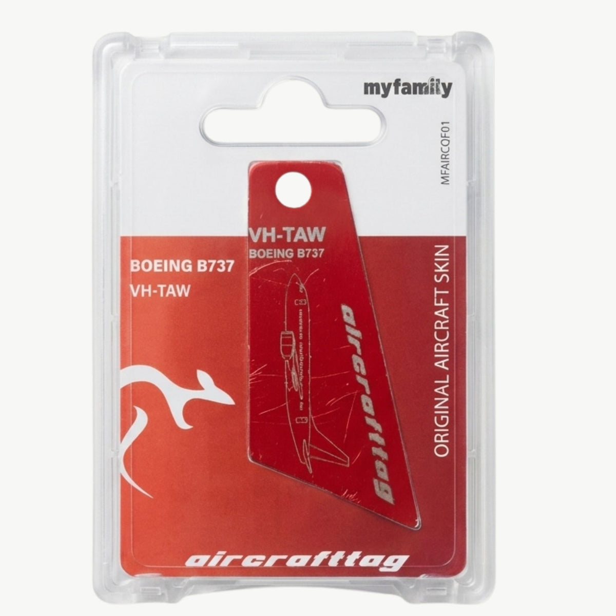 Aircrafttag Mini - Qantas - B737-300 - VH-TAW