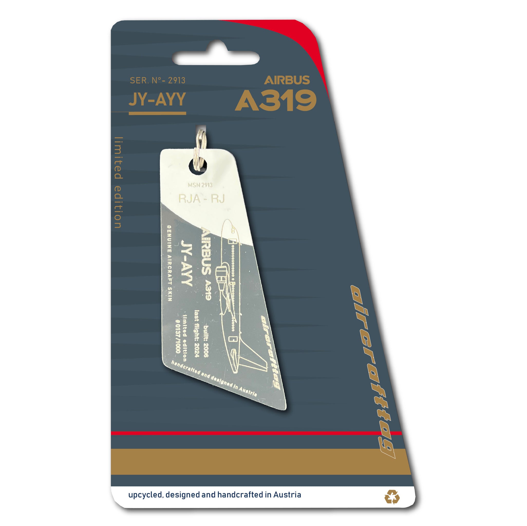 JY-AYY - Airbus A319 - Royal Jordanian – Aircrafttag