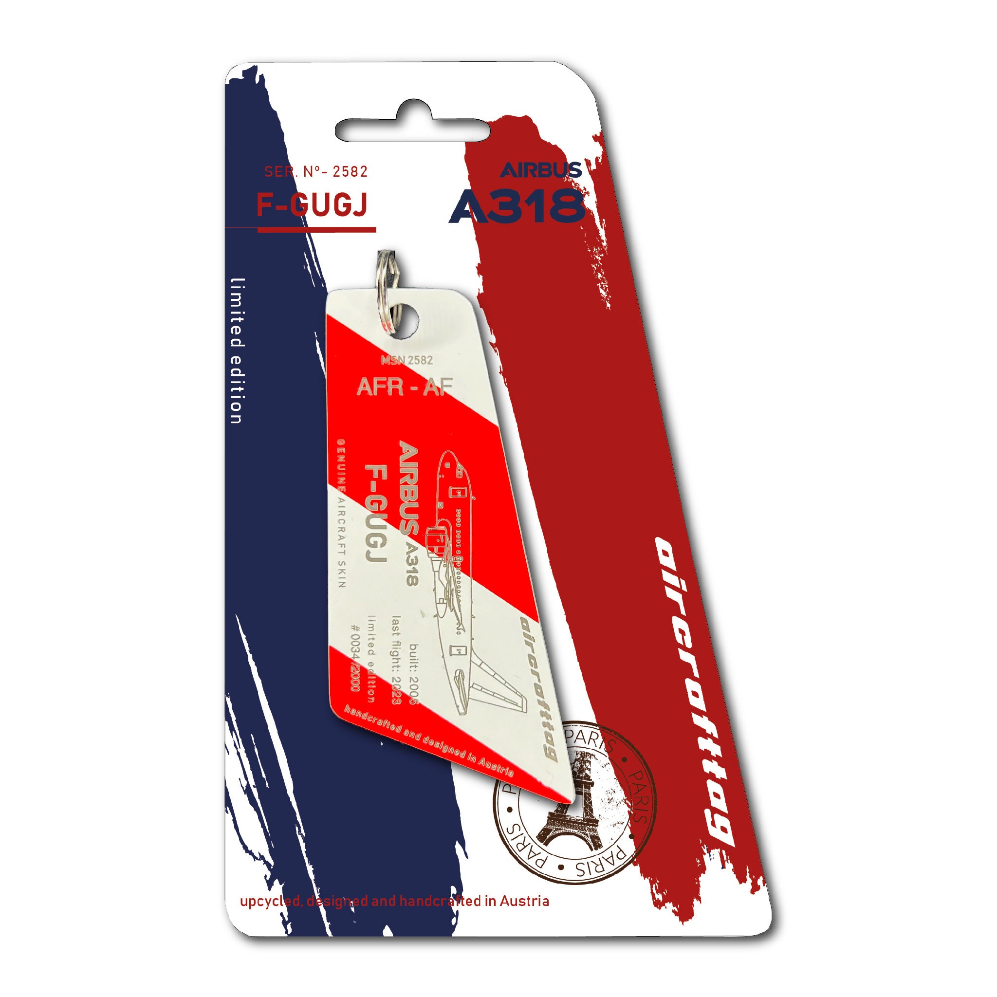 エールフランス A380 Aviationtag ロゴカット 赤と白 エールフランス A380 Aviationtag ロゴカット 赤と白 エールフランス