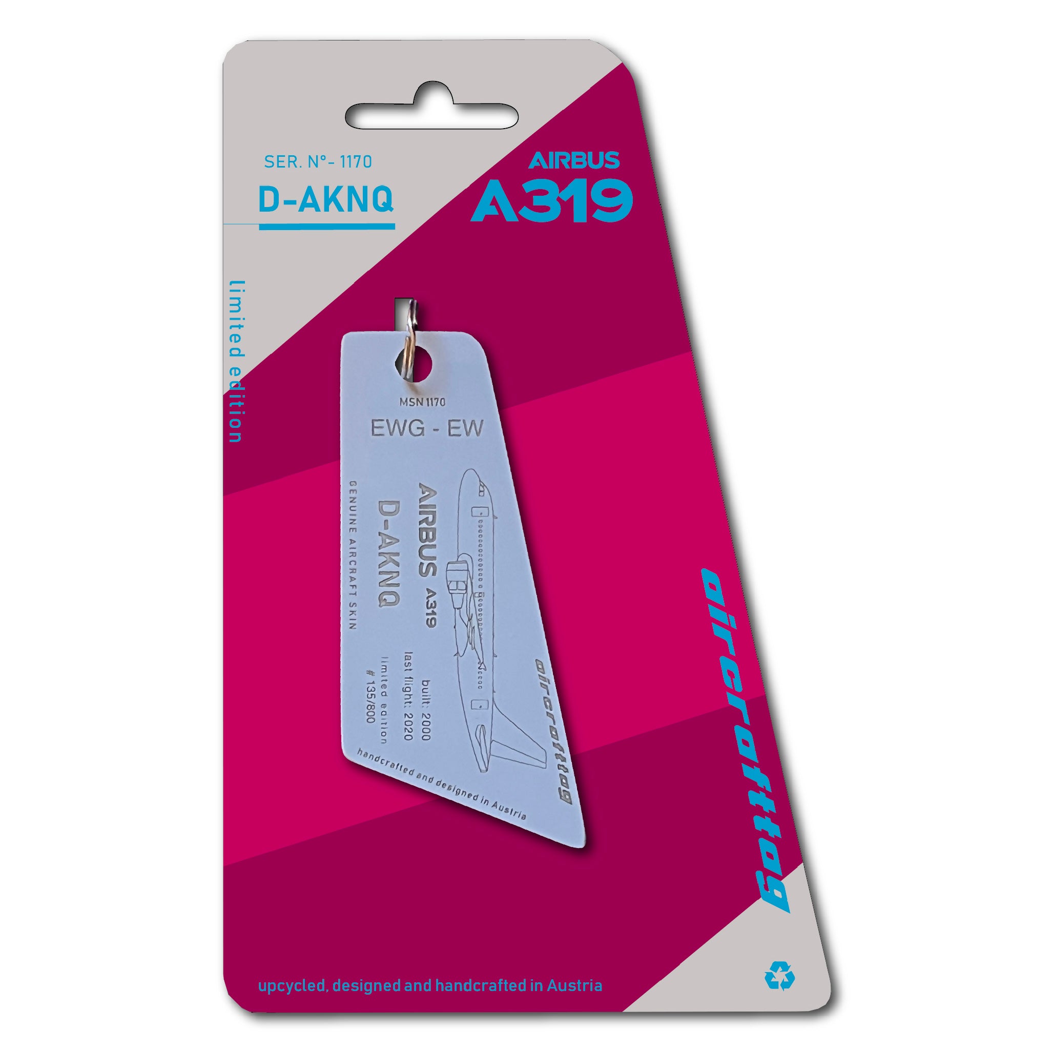 Airbus A319 - Eurowings - D-AKNQ – Aircrafttag