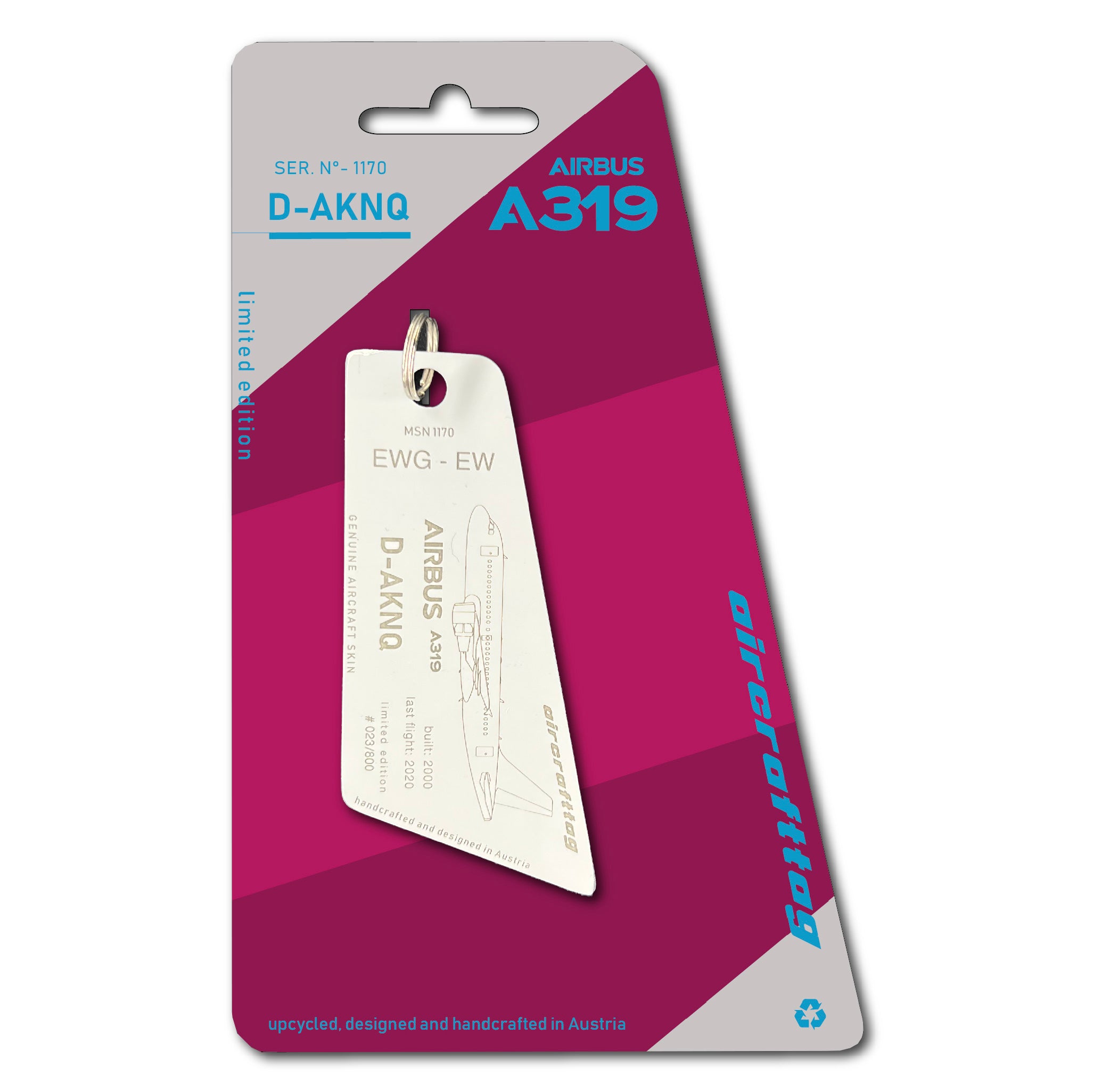 Airbus A319 - Eurowings - D-AKNQ – Aircrafttag