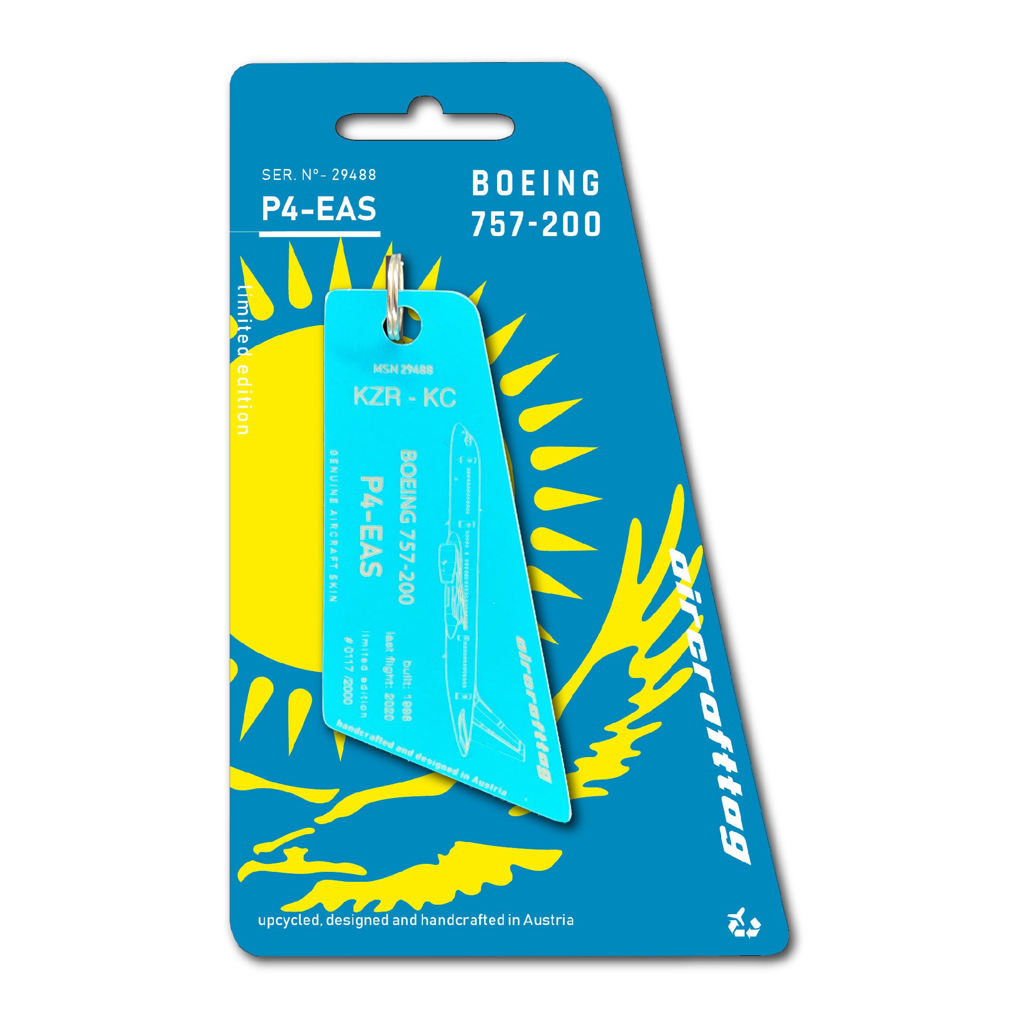 イベリア航空 Aviationtag エアバスA300 produktfotoflagcutturquoiseP4-