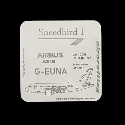 Glasuntersetzer - Airbus A318 - Speedbird 1 - G-EUNA - British Airways