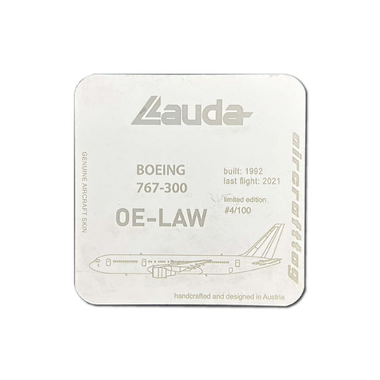Glasuntersetzer - B767 - OE-LAW - Lauda Air