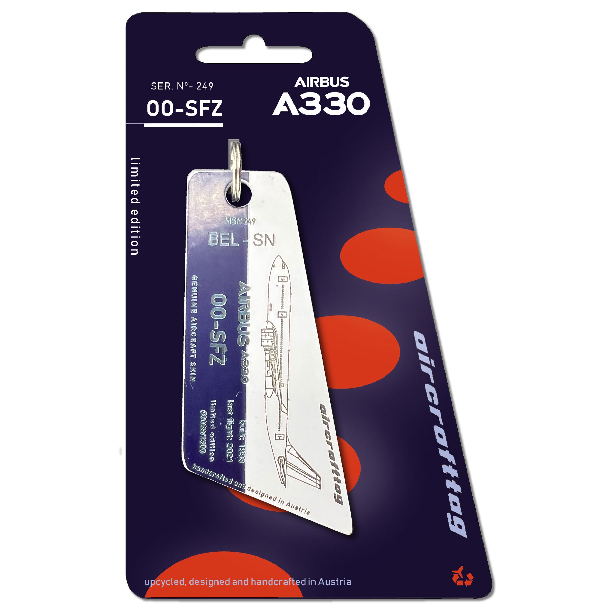 ブリュッセル航空 Aircrafttag A330 OO-SFZBrussles_white_blue.jpg?