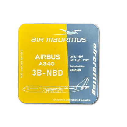 Glasuntersetzer - A340 - 3B-NBD- Air Mauritius