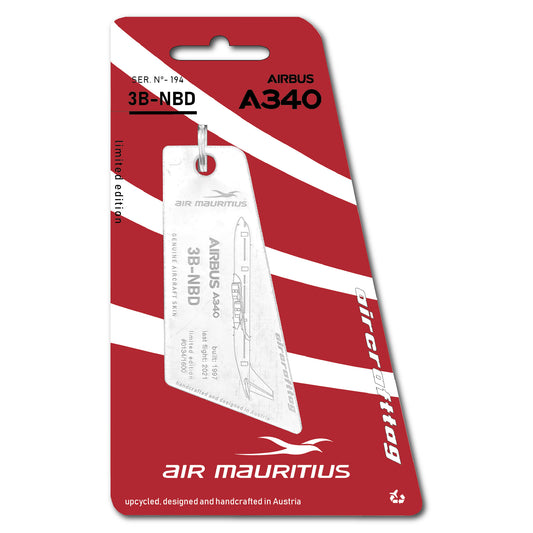 Airbus A340 - Air Mauritius - 3B-NBD - Logo cut