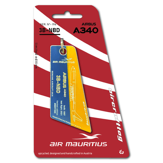 Airbus A340 - Air Mauritius - 3B-NBD - flag cut